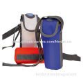 Bottle cooler bags, with flap closure and shoulder strap